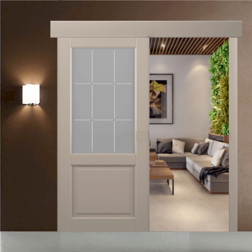 Раздвижная дверь ЭРМИТАЖ 4, винил (ст. матовое)